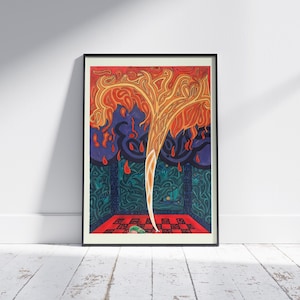 Carl Jung Art - The Red Book - Psychology Poster, Spiritual Wall Art, Abstract Art Print, Modern Wall Decor, Therapy Office Decor,