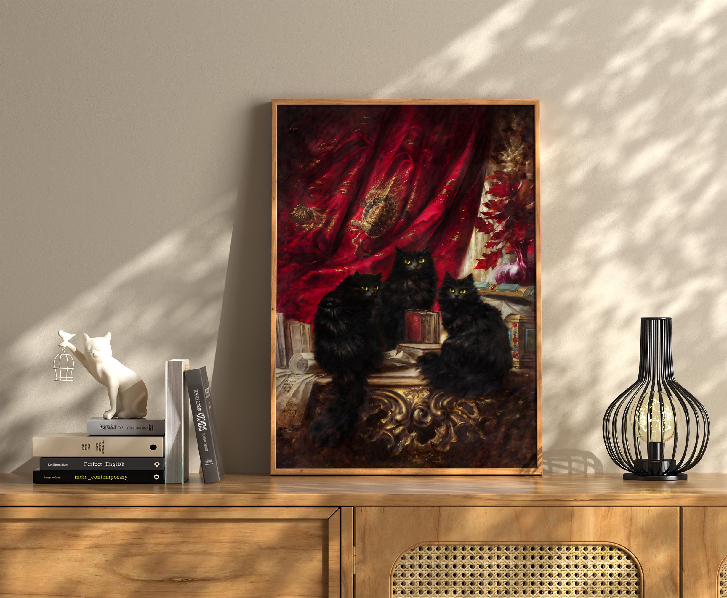 黒猫ミー絵画３点 黒猫ミー絵画3点 黒猫ミー様専用絵画3点 黒猫ミー様専用絵画3点【公式