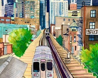 Pink Line CTA L - impresión 8"x10"