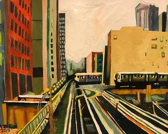 Red Line CTA L - impresión 8"x10"