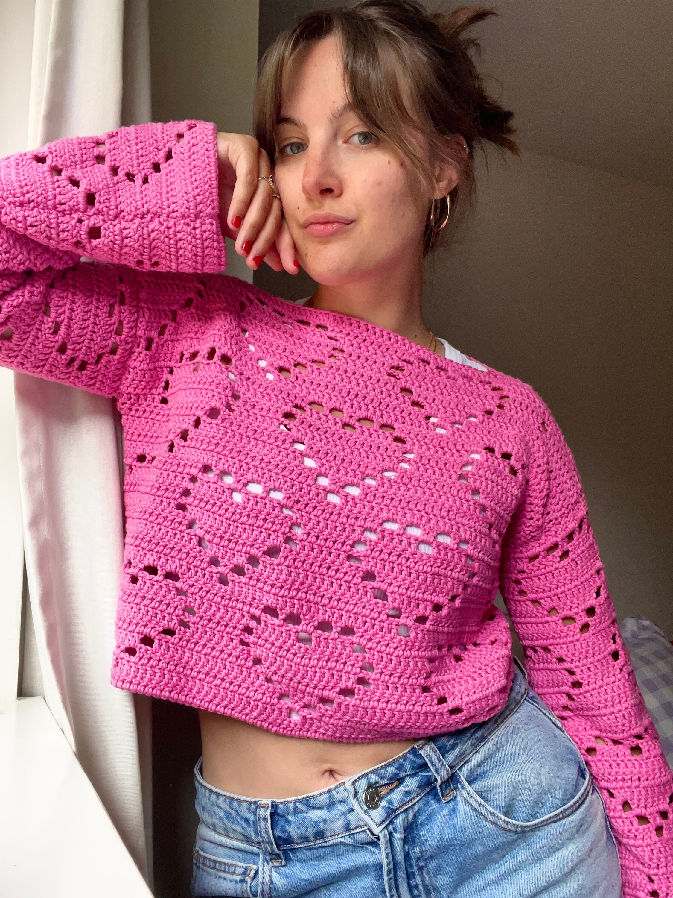 Heart Print Top Crochet Pattern - Etsy UK
