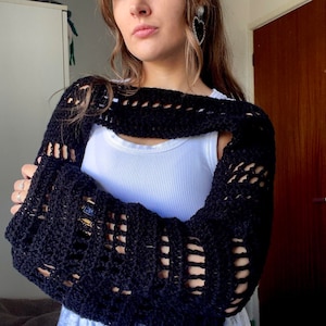 Crochet Multi-Stitch Shrug Pattern image 7