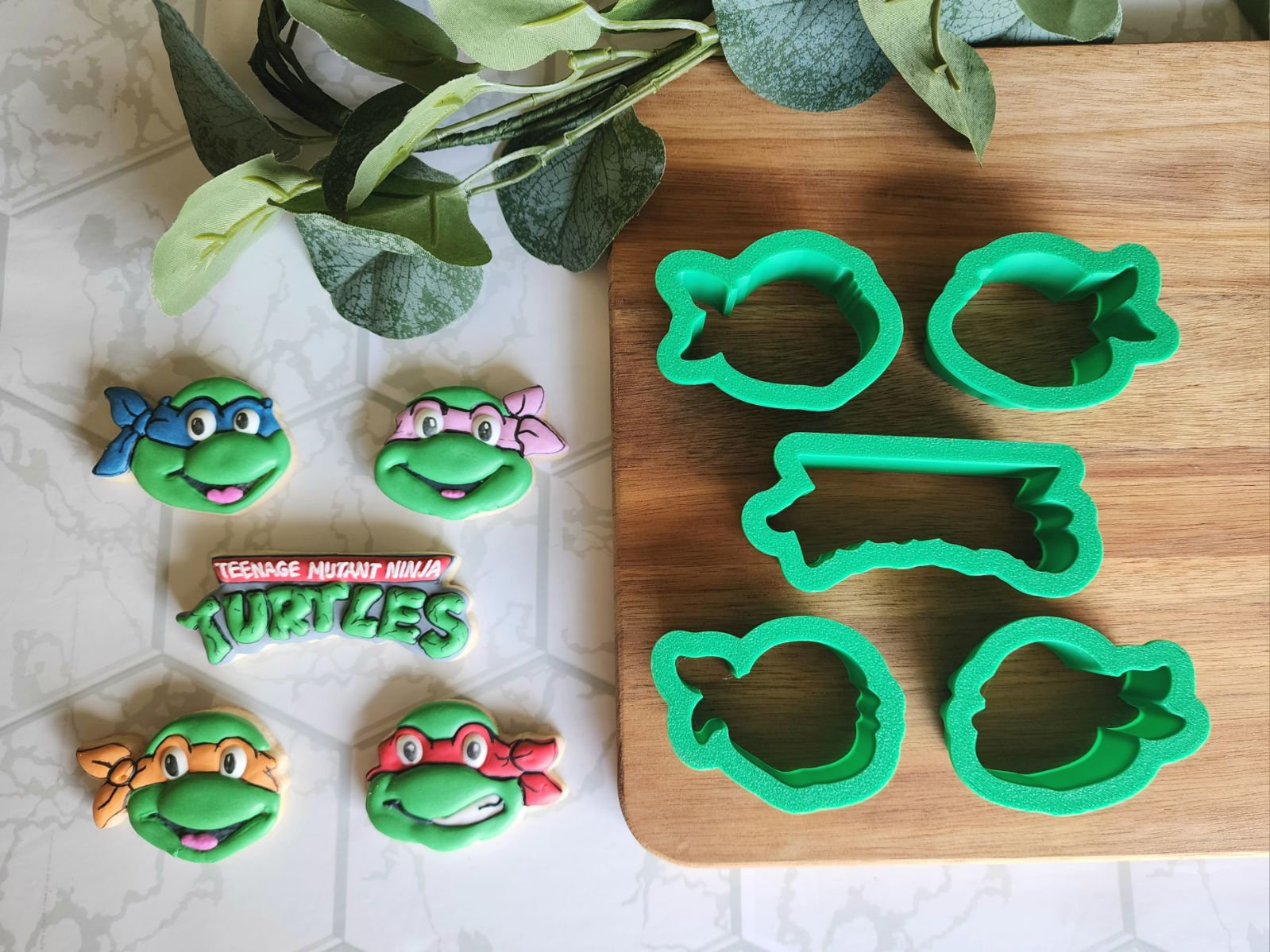 5pc Turtle Cookie Cutter Set Ninja Cookie Cutter Set Turtles Cookie