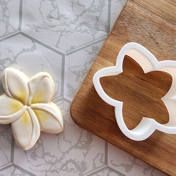 Plumeria Cookie Cutter - Floral Cookie Cutter