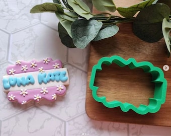 Fancy Cookie Cutter Plaque - Name Plaque - Cookie Cutter Plaque - Cookie Plaque - Chelsea Name Plaque - Decorative Plaque