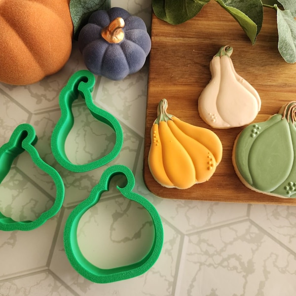 3pc Thanksgiving Fall Holiday Gourd Cookie Cutter Set - Gourd Cookie Cutter Set - Fall Cookie Cutter Set - Holiday Cookie Cutter Set