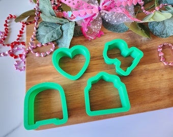 4pc Valentine's Day Love Letter Cookie Cutter Set - Valentine's Day Mini Cookie Cutter - Heart Arrow - Letter - Mailbox - Valentine