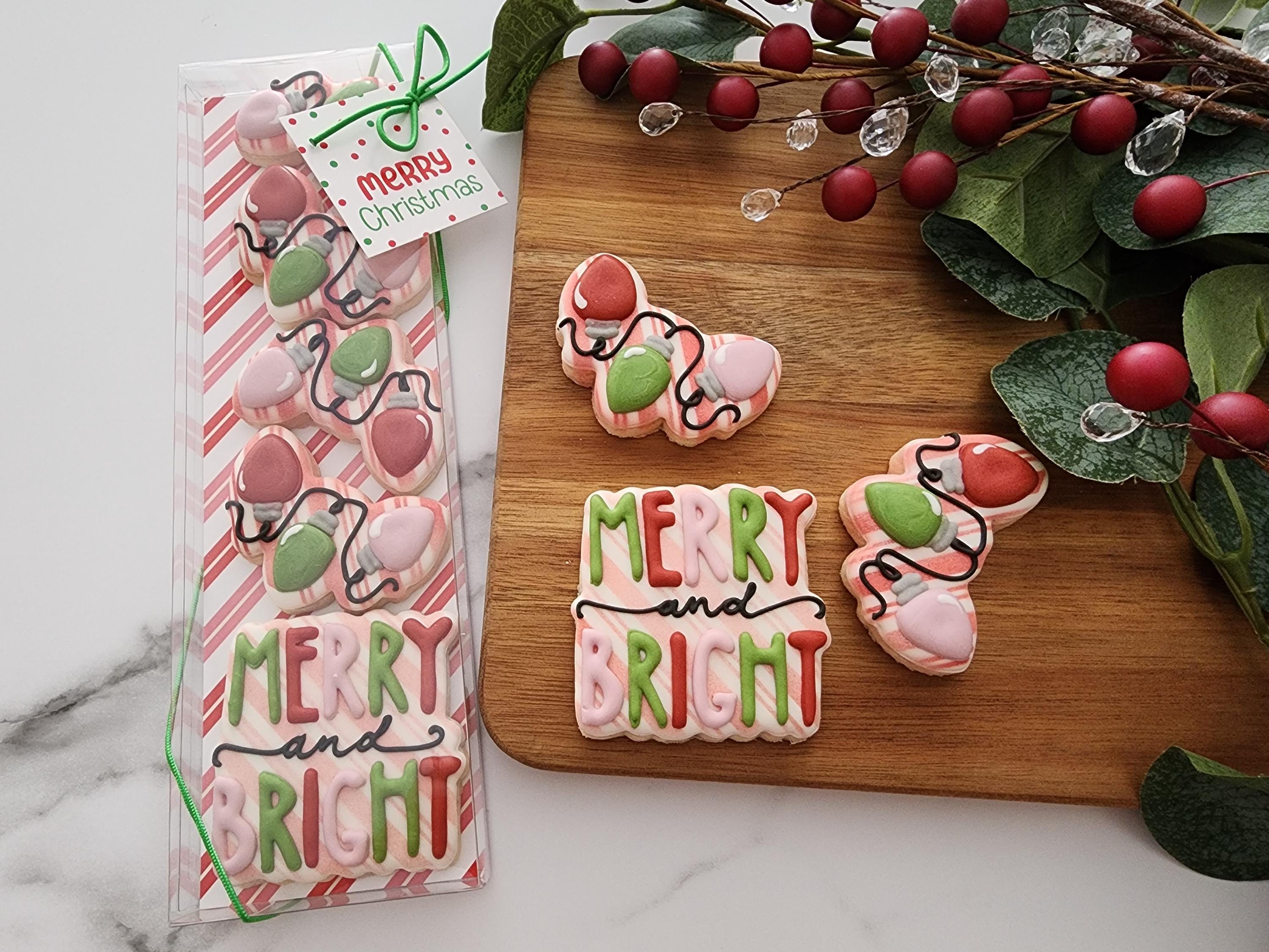 2pc Merry & Bright Cookie Cutter Set - Christmas Cookie Cutter Set ...