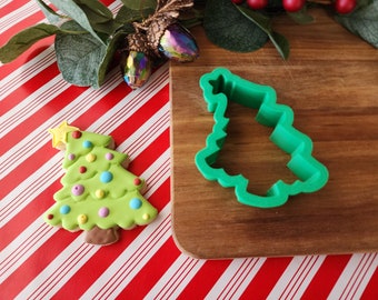 Leaning Christmas Tree Cookie Cutter: Winter Holiday Baking