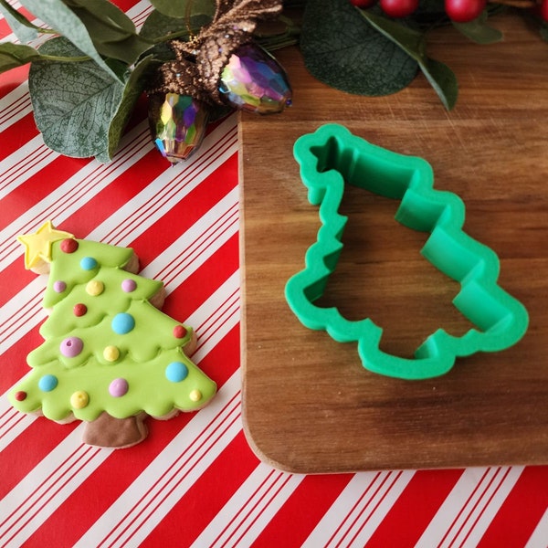 Leaning Christmas Tree Cookie Cutter - Falling Christmas Tree Cookie Cutter - Winter Holiday Leaning Falling Tree Cutter