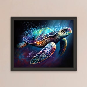 Deep Sea Turtle, Animals Art, Watercolor Painting, Nursery Animal Wall ...