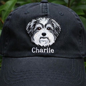 Custom Embroidered Pet Hat with Photo, Personalized Dog Dad Hat, Custom Pet Face Cap, Cat Hat, Dog Mom cap, Unique Gift for Dog Lovers