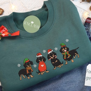 Dachshund Christmas Sweatshirt, Dachshund Christmas Shirt, Dog Lover Gift, Dachshund New Year Shirt, Christmas Crewneck, Dachshund Mom Shirt
