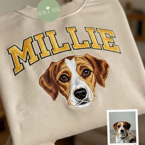 Custom Pet Embroidered Sweatshirt From Photo Custom Dog Shirt Embroidered Cat Crewneck Gift For Pet Owner Personalized Pet Gift for Dog Mom