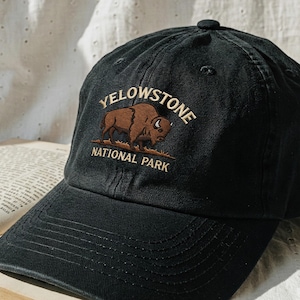 Embroidered Protect Our National Parks Hat, Yellowstone National Park VintageCap,  National Parks Support Hat, Gift for Camping Hiking Lover