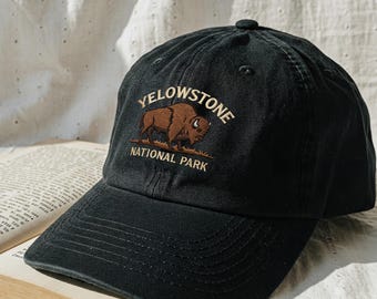 Embroidered Protect Our National Parks Hat, Yellowstone National Park VintageCap,  National Parks Support Hat, Gift for Camping Hiking Lover