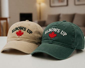 Elbows Up Baseball Cap Canada Pride Hat Canadian Gift Idea Hat Maple Leaf Pride Canada Souvenir Political Statement