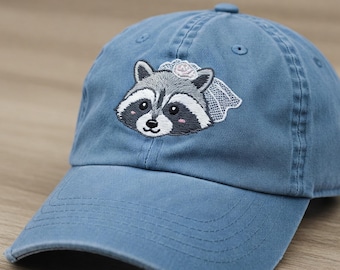 Cappello da sposa con ricamo a forma di procione per addio al nubilato, cappello da confraternita per matrimonio/addio al celibato/nubilato, regalo per addio al nubilato, regali di nozze