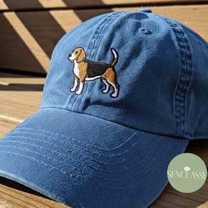 Beagle bestickter Hut, Hunderasse Baseballmütze, Beagle Dad Hut, Geschenk für Hundeliebhaber, benutzerdefinierte Hundehut, Haustierbesitzer Kappe, Tierliebhaber Geschenk für Mama