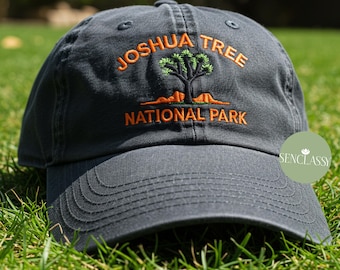 Joshua Tree National Park Embroidered Hat, Desert Hiking Cap, Vintage Washed Dad Hat, California National Park Gift for Hiker