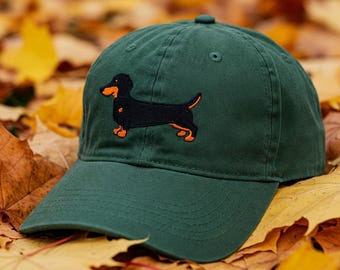 Dachshund Embroidered Baseball Hat, Washed Cotton Dog Mom Dad Cap, Wiener Dog Lover Gift, Doxie Dad Hat, Custom Sausage Dog Hat