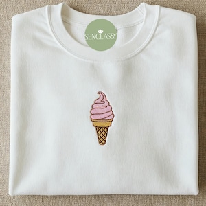Embroidered Ice cream Sweatshirt