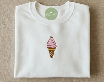 Besticktes Eis Sweatshirt