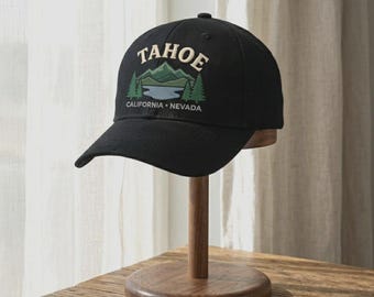Lake Tahoe Embroidered Hat, California Nevada Cap, Mountain Lake Baseball Cap, Outdoor Adventure Hat, Nature Lover Gift