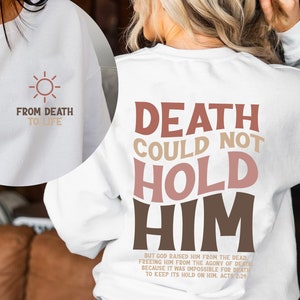 2 PNG files Dead could not hold him png, Christian png, Religious png, Trendy shirt png, Faith Sublimation Design, Bible Verse png