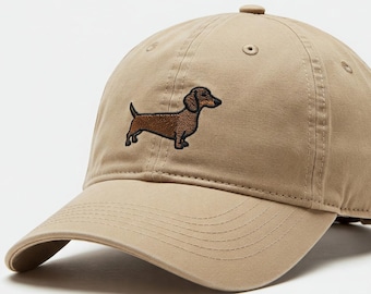 Custom Embroidered Dachshund Baseball Cap, Personalized Dog Dad Hat, Custom Pet Face Cap, Cat Hat, Dog Mom cap, Unique Gift for Dog Lovers