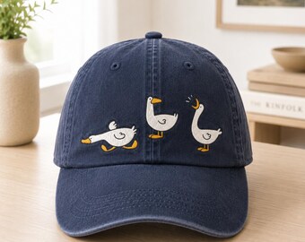 Funny Goose Embroidered Hat, Goose Baseball Cap, Goose Dad Hat, Goose Lover Gift