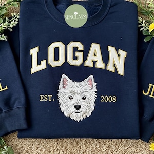 Custom Dog Embroidered Sweatshirt