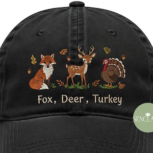 Embroidered FDT Forest Animal Hat, FDT Respect Wildlife baseball cap, Subtle Anti Trump, Equality Matters, Anti Trump Hat, Resist Hat