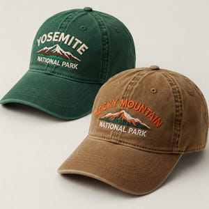 Protect National Park Embroidered Cap Washed Cap Park Hat Travel Hat Baseball Hat Nature hat Camping Hat Road Trip Hat Mountain Hat Hiking