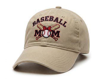 Baseball Mama Embroidered Baseball Hat, Vintage Cap Gift For Mom, New Mom Gift, Bow Coquette Baseball Mom Vintage Cap, Mother's Day Gift
