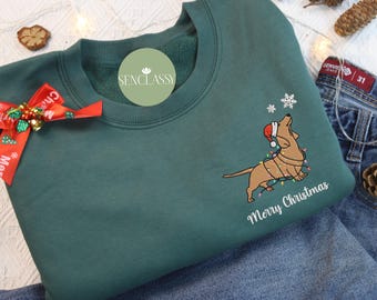 Dachshund Christmas Sweatshirt, Dachshund Christmas Shirt, Dog