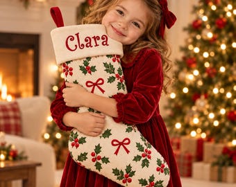 Personalized Christmas Stocking Name, Christmas Mantel Decor, Xmas Gift