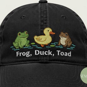 Embroidered FDT Frog Duck Toad Hat, FDT baseball cap, Subtle Anti Trump, Feminist Pride hat, Feminist Gift, Equality Matters, Animal Lover