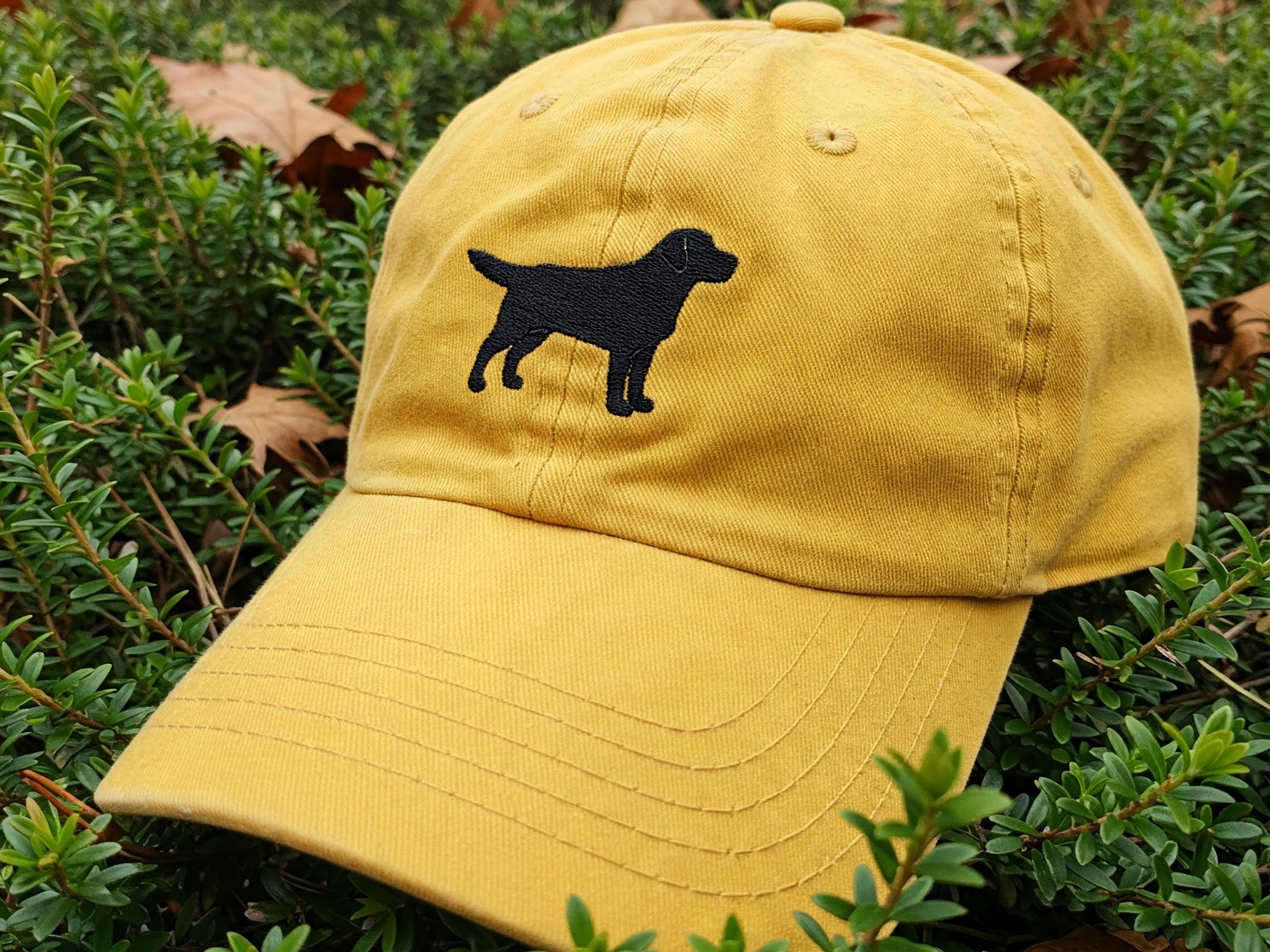 Yellow Girl & Dog Baseball Cap Embroidered Yellow Lab Dog Hat - Golden Labodor Cap  main image 2