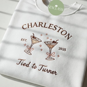Custom Bachelorette Embroidered Sweatshirt/Hoodie | Wedding Favors | Bride/Bridal Party Gifts | Personalized Charleston & Social Club Gear