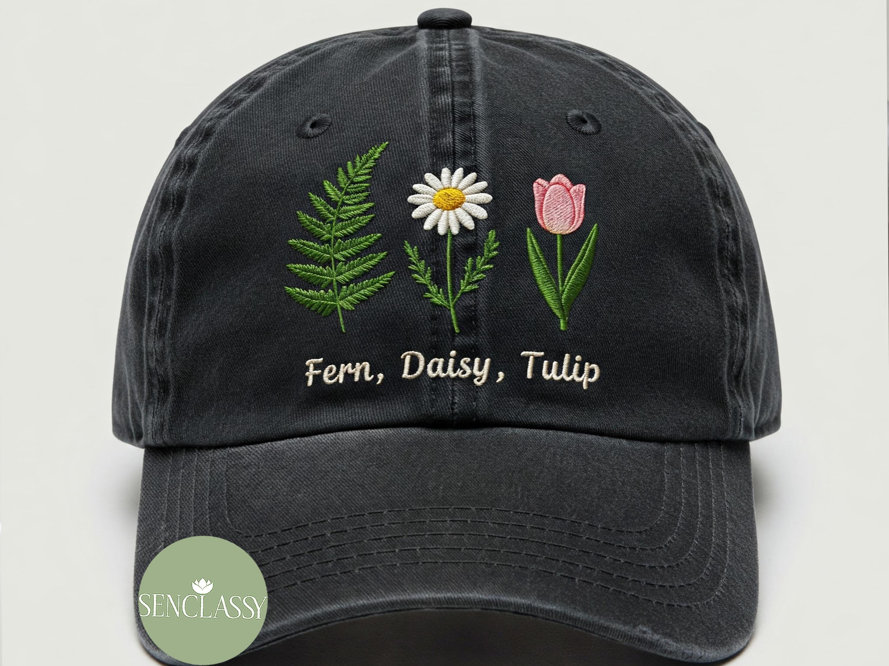 Embroidered Subtle FDT Floral Baseball Dad Hat, Impeach President