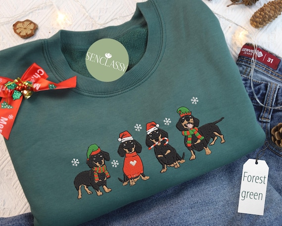 Dachshund Christmas Sweatshirt, Dachshund Christmas Shirt, Dog Lover Gift, Dachshund New Year Shirt, Christmas Crewneck, Dachshund Mom Shirt