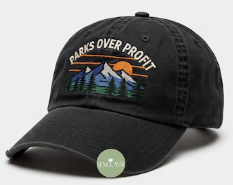 Embroidered Save Our National Parks Over Profit Hat, Resist FDT Dad Hat, Bear National Parks Support Hat, Gift for Camping Hiking Lover