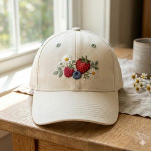 Strawberry Baseball Cap - Etsy