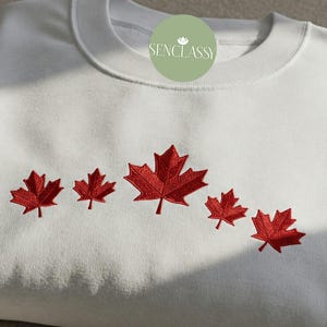 Canada Is Not For Sales Maple Leaf Embroidered Sweatshirt, Yeah No Canadian Maple Leaf, Canadian Shirt, Patriotic Protest, Elbows Up Sweater