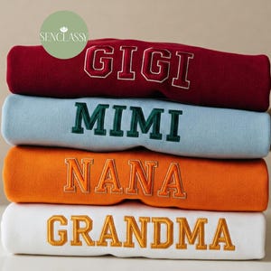 Custom Mama Embroidered Sweatshirt, Custom Mama Gigi Nana Sweater With Kid names, Gift momma Sweatshirt, Mother Day Gift for Auntie