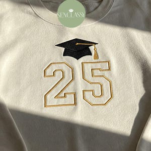 Custom Senior 2025 Sweatshirt, Graduation 2025 Hoodie, Senior Gift, Embroidered Senior, Class of 2025 Graduation Shirt, Gift for Graduate