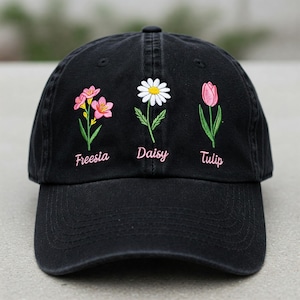 Gorra de papá con bordado floral teñido con pigmento FDT, gorra de papá para presidente de juicio político, gorra sutil anti-Trump, gorra por los derechos reproductivos, regalo para demócratas