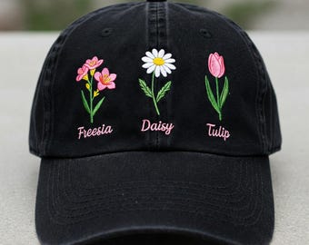 Embroidered Floral FDT Pigment Dyed Dad Hat, Impeach President Dad Hat, Subtle Anti Trump Hat, Reproductive Rights Hat, Gift for Democrat