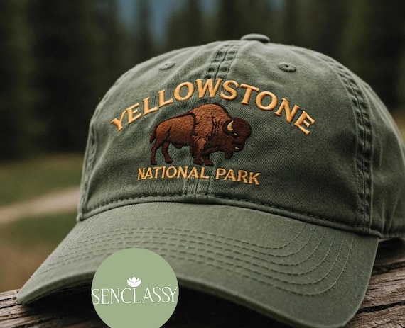 Yellowstone National Park Embroidered Cap hat baseball hat nature hat mountain hat camping hat, Anti Trump Resist Cap For Dad Save Our Park